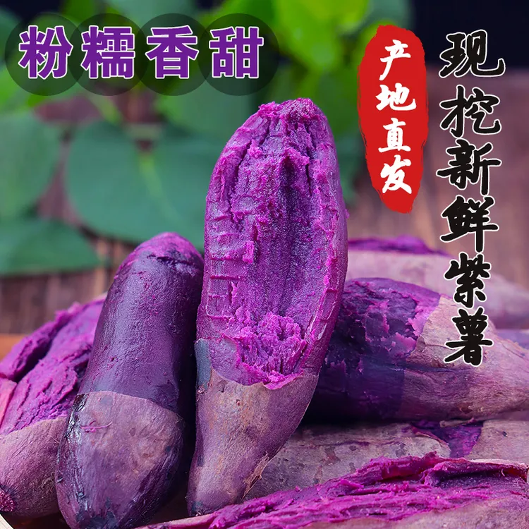 新鲜紫薯软糯香甜现挖宝辅食3斤/5斤9斤番薯山芋早餐蜜薯农家自种