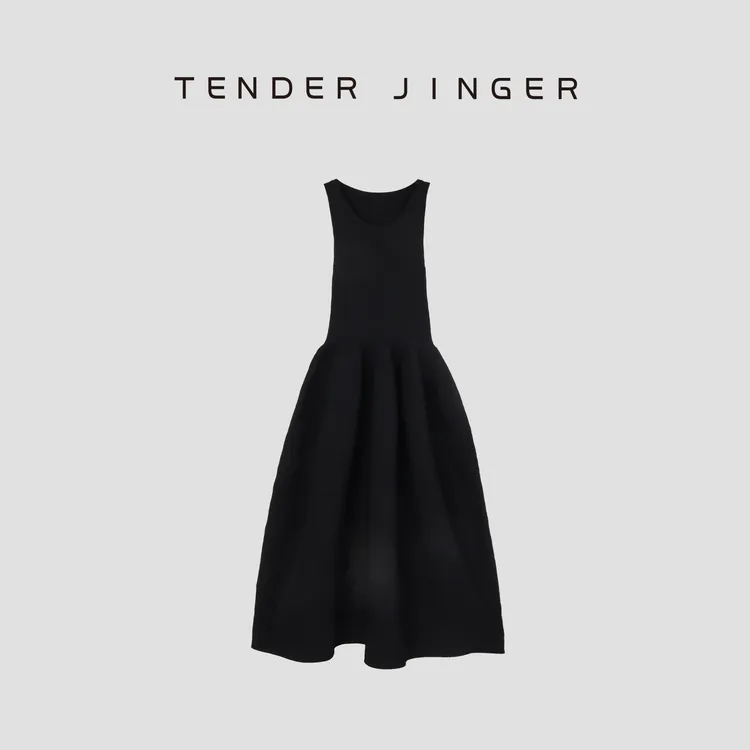 Tender Jinger【黑标】无袖法式针织连衣裙T52KAS100K
