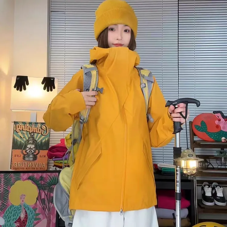 2025春秋季新款女士冲锋衣短外套宽松洋气休闲独特夹克上衣女