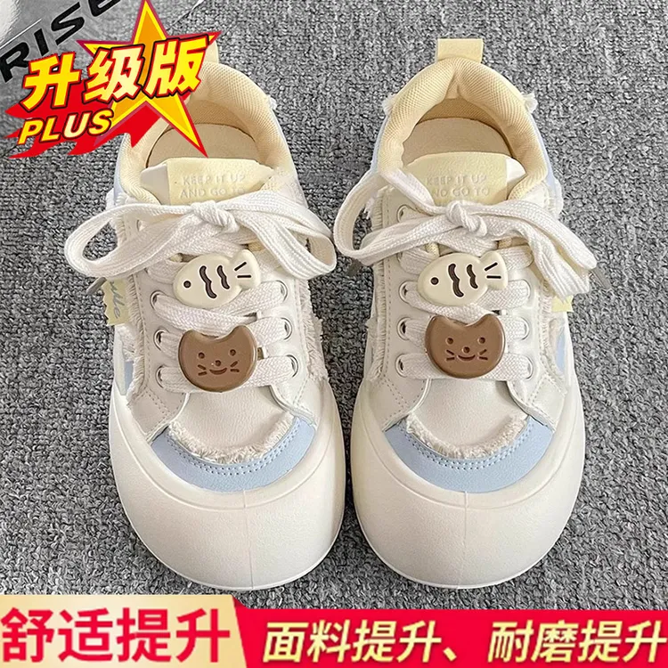 2025女童新款原创时尚休闲板鞋小众百搭面包鞋网红韩版潮流小白鞋