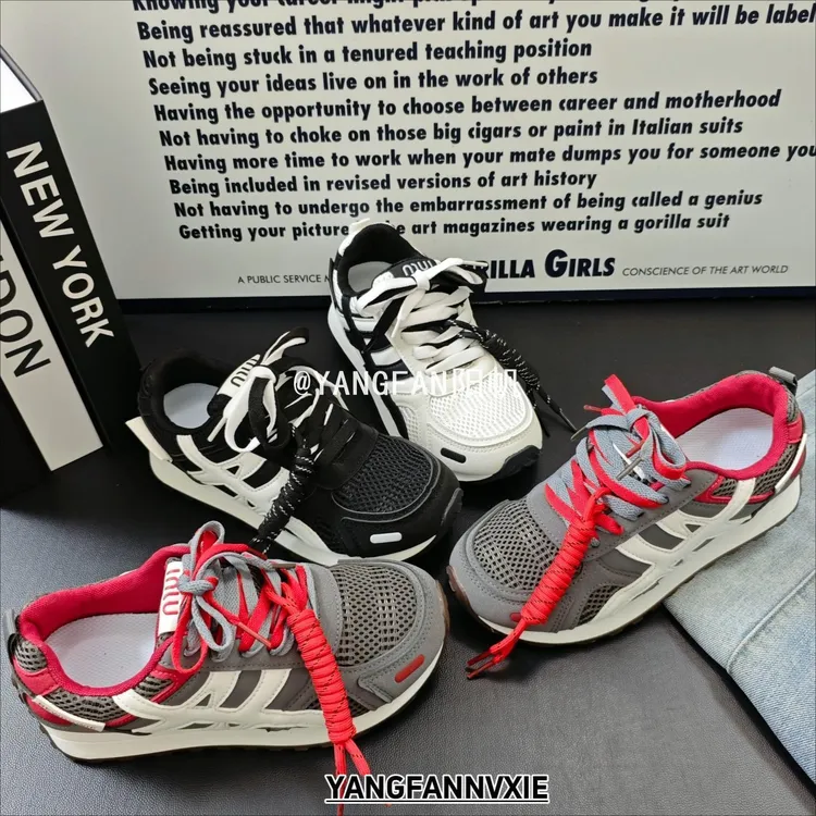 YANGFAN阳帆YANGFAN阳帆2025秋季新款阿甘鞋女学生跑步运动厚底休