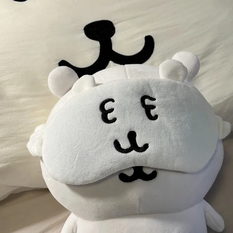 自嘲熊可爱眼罩睡眠透气可调节午休缓解眼疲劳护眼情侣款