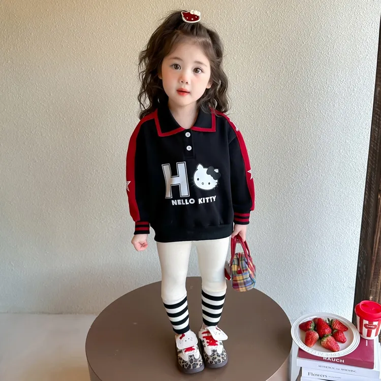 女童休闲套装2025新款儿童春秋装韩版洋气女宝宝春季时髦两件套潮