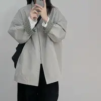 美芽9月20日10:30am直播上新【云之雀】米灰色中长款小立领风衣外套