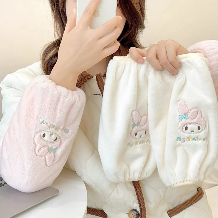 卡通袖套女秋冬季办公室防污护袖2025新款套袖学生羽绒服防脏袖头