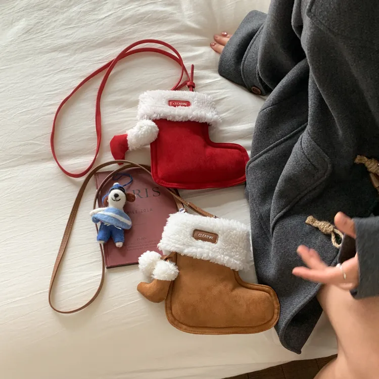 【圣诞礼物】手机包ins拍照出片神器创意元旦费尔岛圣诞节毛绒