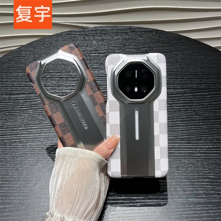 棋盘格保时捷适用华为mate70RS/60RS手机壳mate60pro全包保护套男