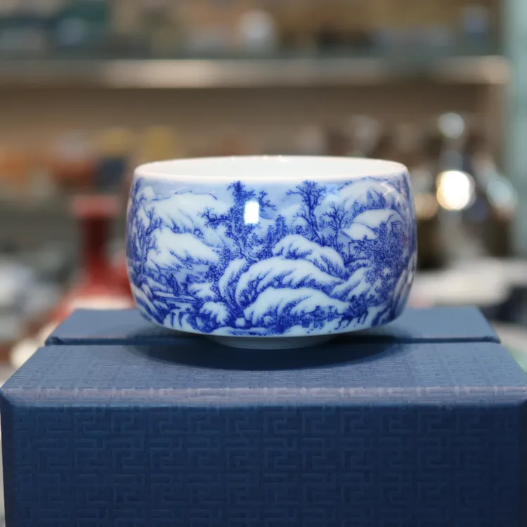 【泓璟】九段烧九段妙手雪景山水大禅定杯170cc（拍前询价）