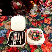 法式小猫花卉指甲剪8件套 川明禾家用指甲钳带防飞溅修美甲工具