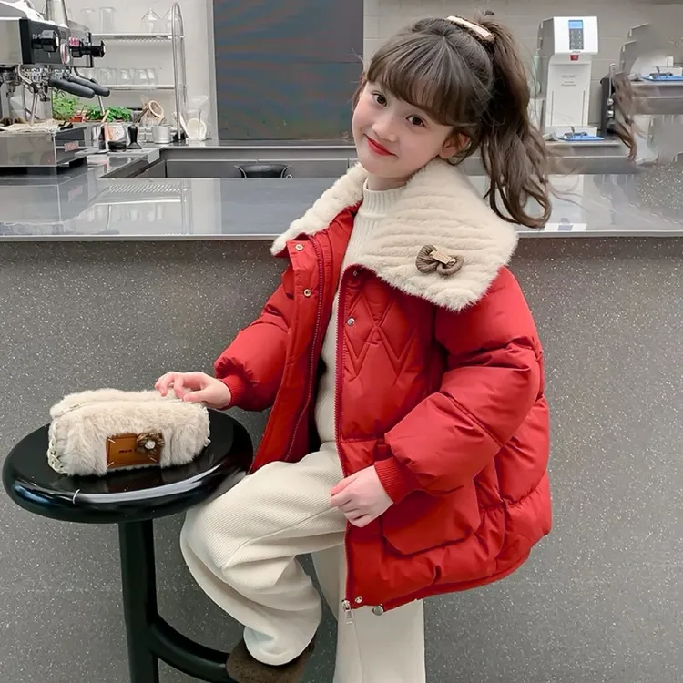 女童棉服冬装2025新款洋气儿童冬季加厚棉衣大童冬款棉袄女孩外套