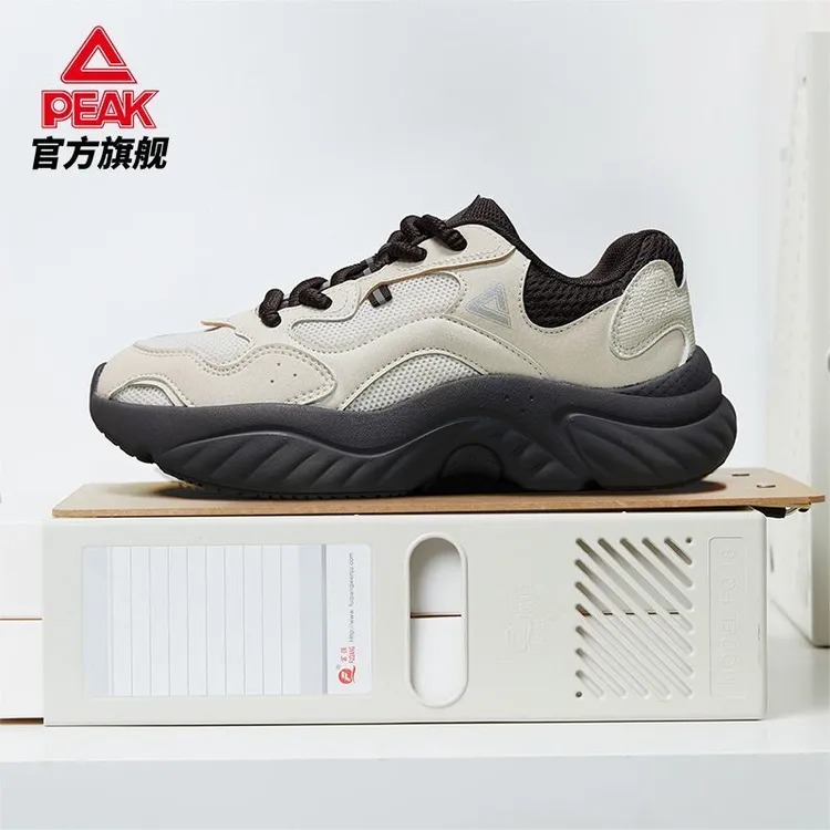 匹克小胖鞋2.0新款女鞋复古厚底增高老爹鞋轻便休闲鞋女DE440182