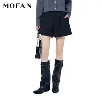 【小余专属】MOFAN摩凡冬新款黑色休闲裤MBK481481