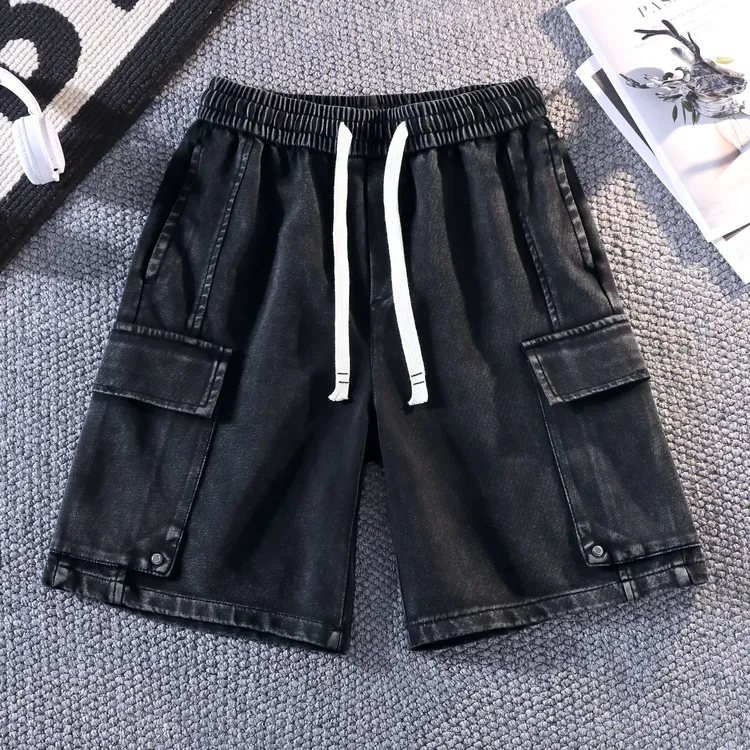 夏季新款潮流水洗短裤男士多口袋工装休闲五分裤男装百搭裤子
