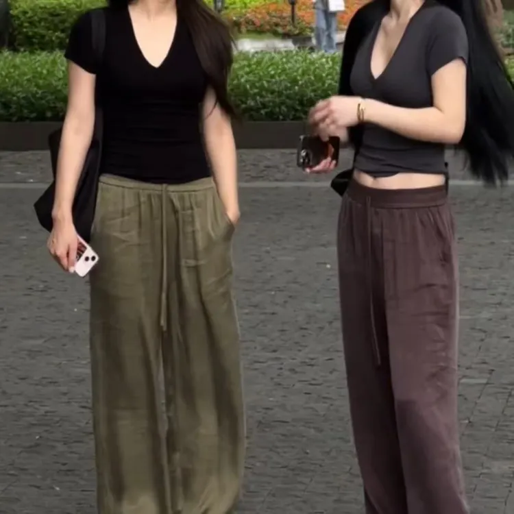 2025春夏新款时尚显瘦气质女士网红洋气两件套百搭款K8148