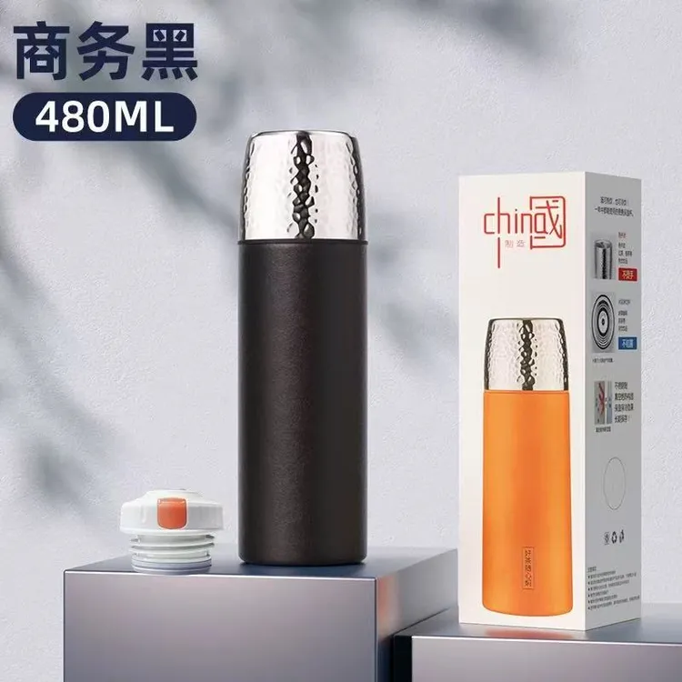 316钢高档车载办公杯磨砂不锈钢保温杯带滤网水杯商务礼品定制杯