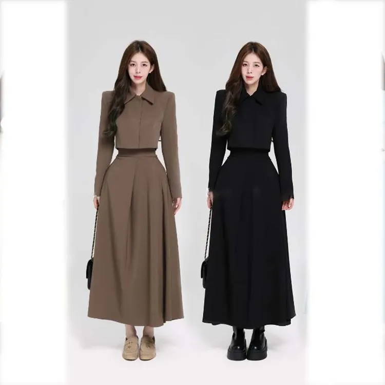 【两件套】【有里布】气质时尚显瘦高腰裙子套装LJ0065