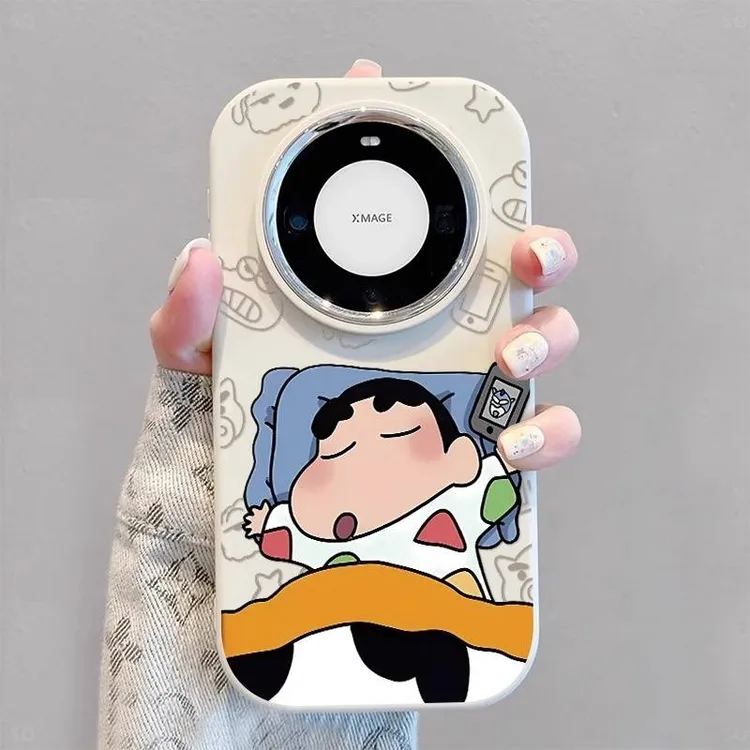睡觉小新适用华为mate70Pro手机壳mate60创意50/40防摔全包保护套