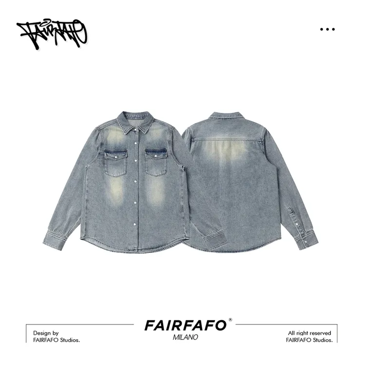 【复古水洗牛仔衬衣】XWCS57303新款舒适薄款百搭通勤日常风衬衫