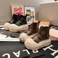 【五】皮带卡扣2025新款厚底增高大头马丁靴女鞋潮个性做旧休闲单鞋