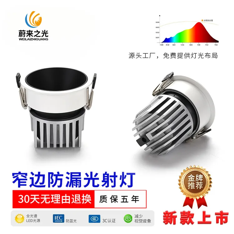 已接入米家智能小山丘洗墙射灯家用98显低蓝光全光谱窄边防眩射灯