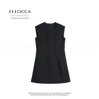 【FELOCCA】收腰显瘦无袖背心气质后搭片连衣裙25ALQ502