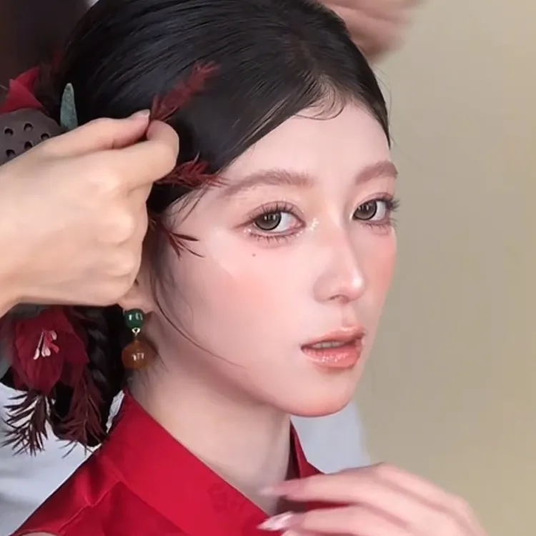 111 贝格伦春风满面复古晕染树脂滴釉小众手作设计气质耳环