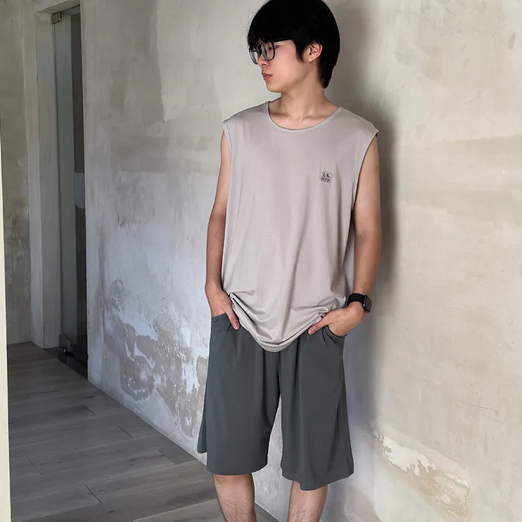【凉感】2025年新款男士睡衣夏季薄款莫代尔背心可外穿冰丝家居服