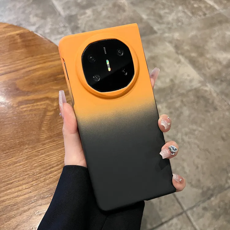 高档奢华简约撞色渐变适用华为mateX6折叠屏手机壳mateX5X3典藏版