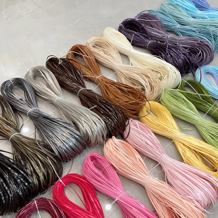 LOOMZEE|5毫米扁藤条环保PE仿藤条手工藤编材料月光紫伽罗独角兽