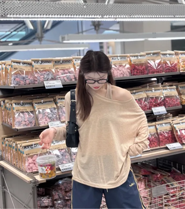 T&B慵懒松弛感百搭无袖背心长袖T恤两件套女春夏百搭防晒罩衫女