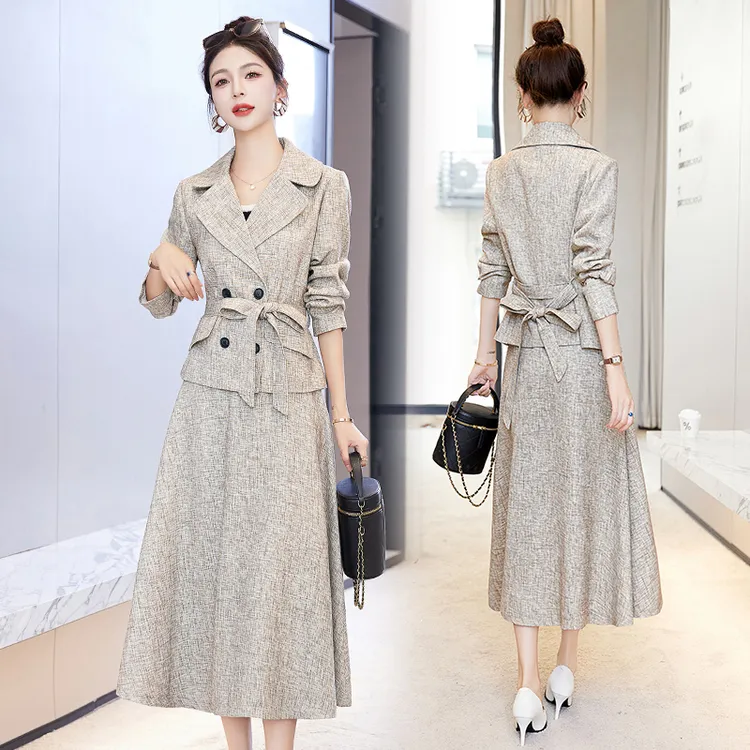 西装外套半身裙套装女2025秋季新款高级感一整套气质减龄两件套潮