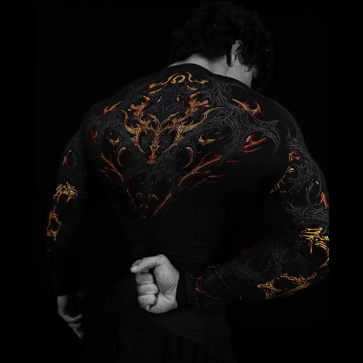 Breathedivinity 毒液炼狱速干长袖健身运动塑性紧身衣男女同款潮