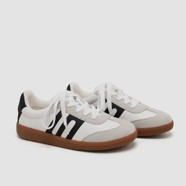 TOUCH MISS德训鞋春秋小众复古百搭休闲板鞋平底运动小白鞋阿甘鞋