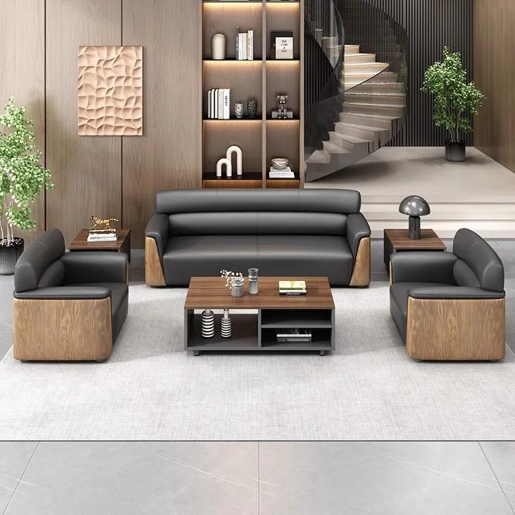 【商城热销】办公室沙发茶几组合商务办公沙发3三人接待沙发办公室