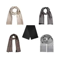 【奈斯专属】GUCCI/古驰双G双面织花保暖绒线围巾 多色 