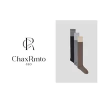 ChaxRmto斯斯25秋冬季时尚保暖羊毛拼色长筒小腿袜SD1A2260