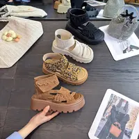 千之恋增高6CM2025夏季新款爆款透气复古风百搭厚底气质女鞋8716