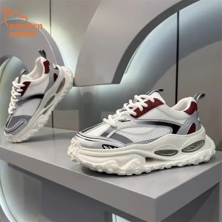 东方骆驼男鞋夏季透气轻便气垫减震休闲运动鞋厚底增高老爹潮鞋子