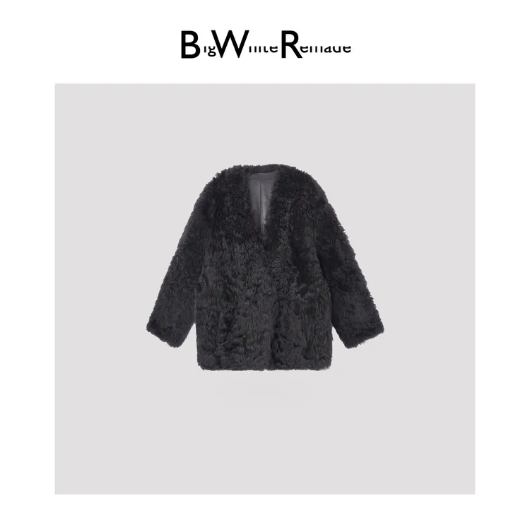 BIG WHITE REMADE“拉缇舞曲”托斯卡纳皮毛一体奢感外套D9503-8