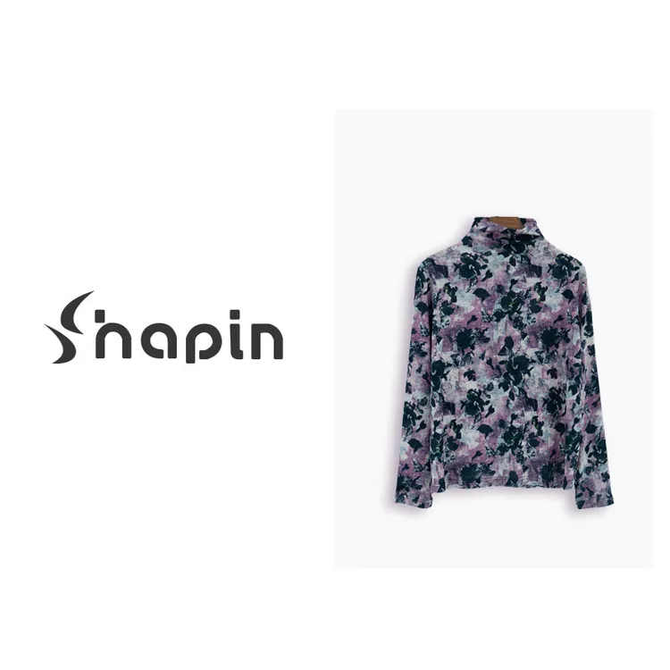 半高领印花打底衫Z581054