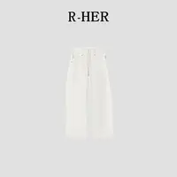R-HER【弯弧香蕉裤】弯弧百搭高腰香蕉裤女秋季复古显瘦直筒阔腿裤