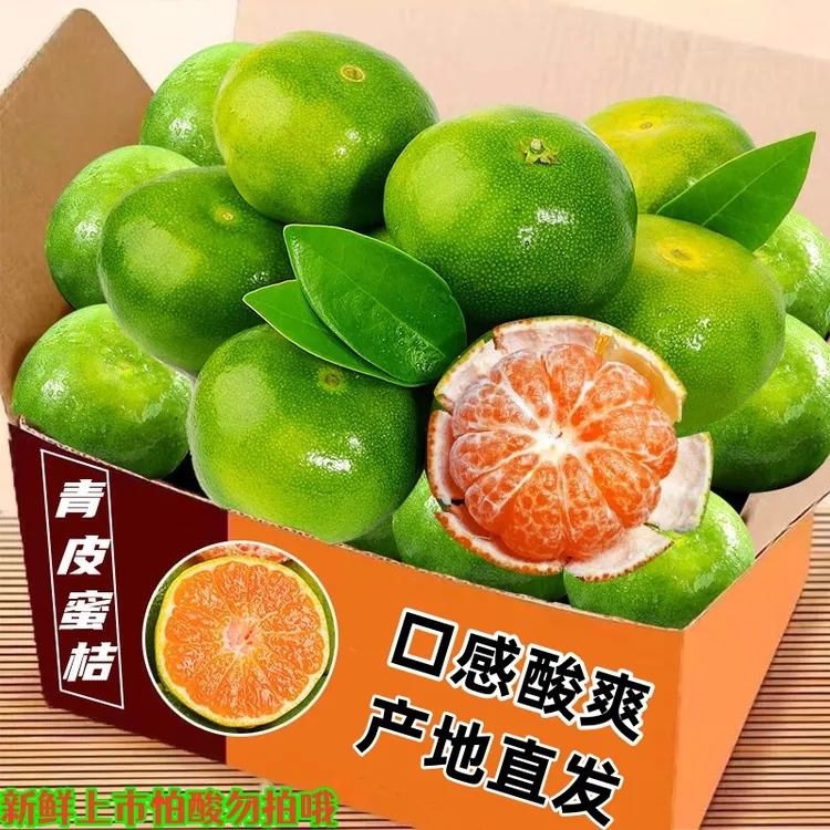 现摘湖北宜昌蜜桔新鲜青皮桔子薄皮酸甜多汁无籽蜜桔应季水果包邮
