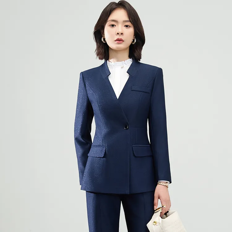 高端西装套装女春秋职业装气质酒店经理西服工装珠宝店工作服外套