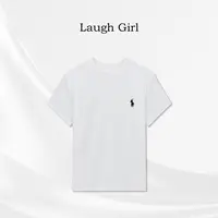 楚楚君 Laugh girl【刺绣小马】圆领小马刺绣百搭短袖T恤TL531079J
