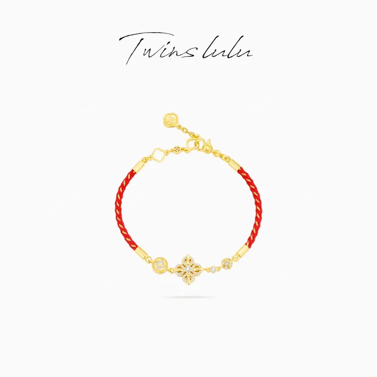 TWINS LULU【金刚杵】新年款 明星同款饰品金刚杵红绳手链TSS6978