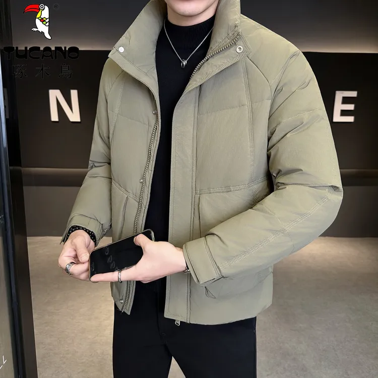 啄木鳥2025冬季新款立领时尚潮流羽绒服男士爆款轻熟潮流保暖外套