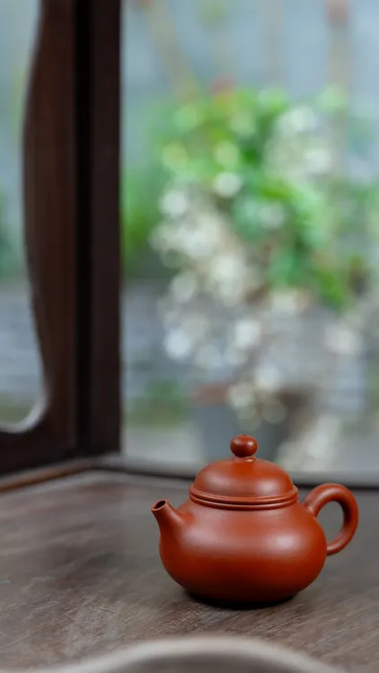 全手工潮州手拉朱泥壶《容天》