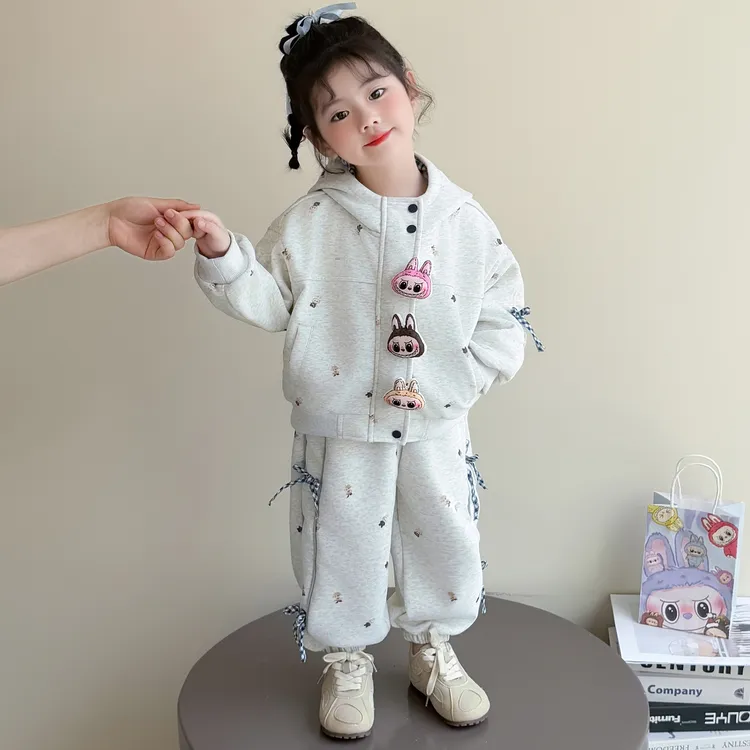 女童秋季套装2025新款儿童时髦可爱拉布布秋装时尚两件套女孩春秋