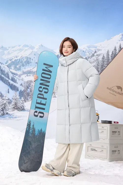 TFK【四面弹】 新款女士中长款秋冬长款羽绒服HD3011