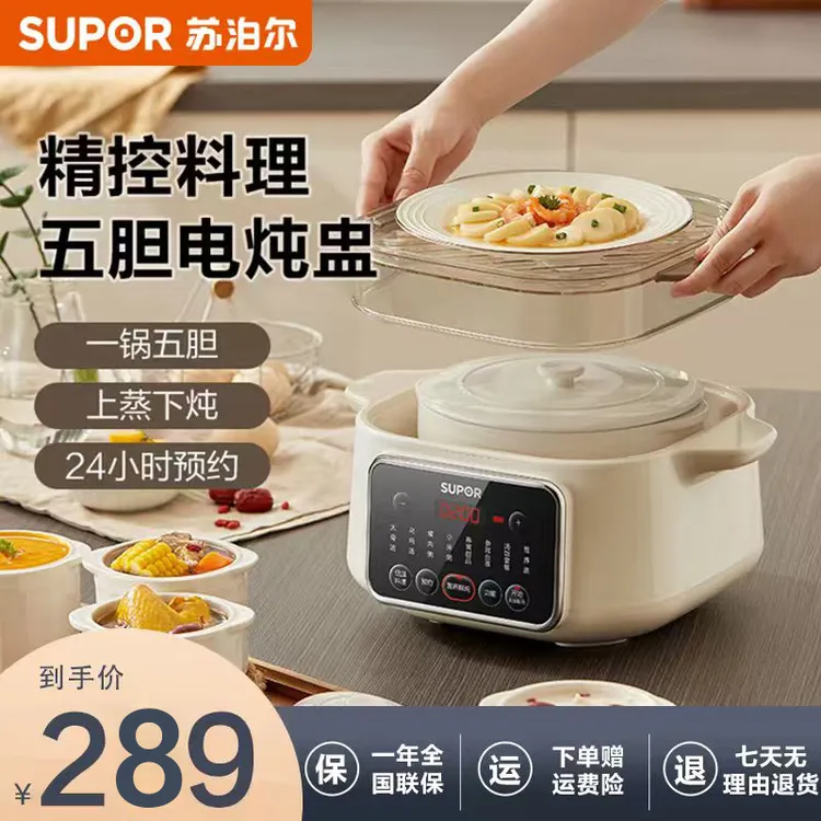 苏泊尔电炖锅隔水炖锅煲汤锅燕窝炖盅蒸锅智能一锅五胆DZ25FC859